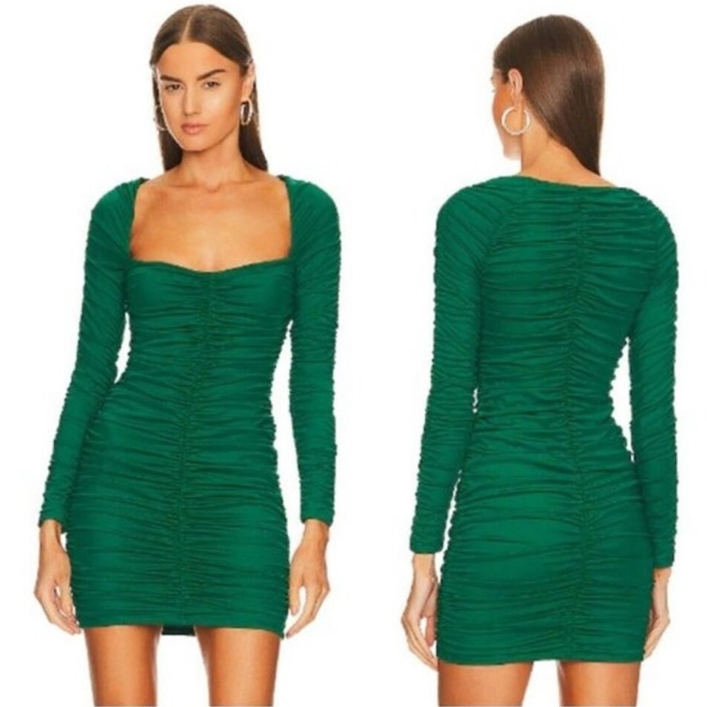 🆕 Michael Costello REVOLVE Franky Ruched Dress Bodycon Wedding Guest Date Night